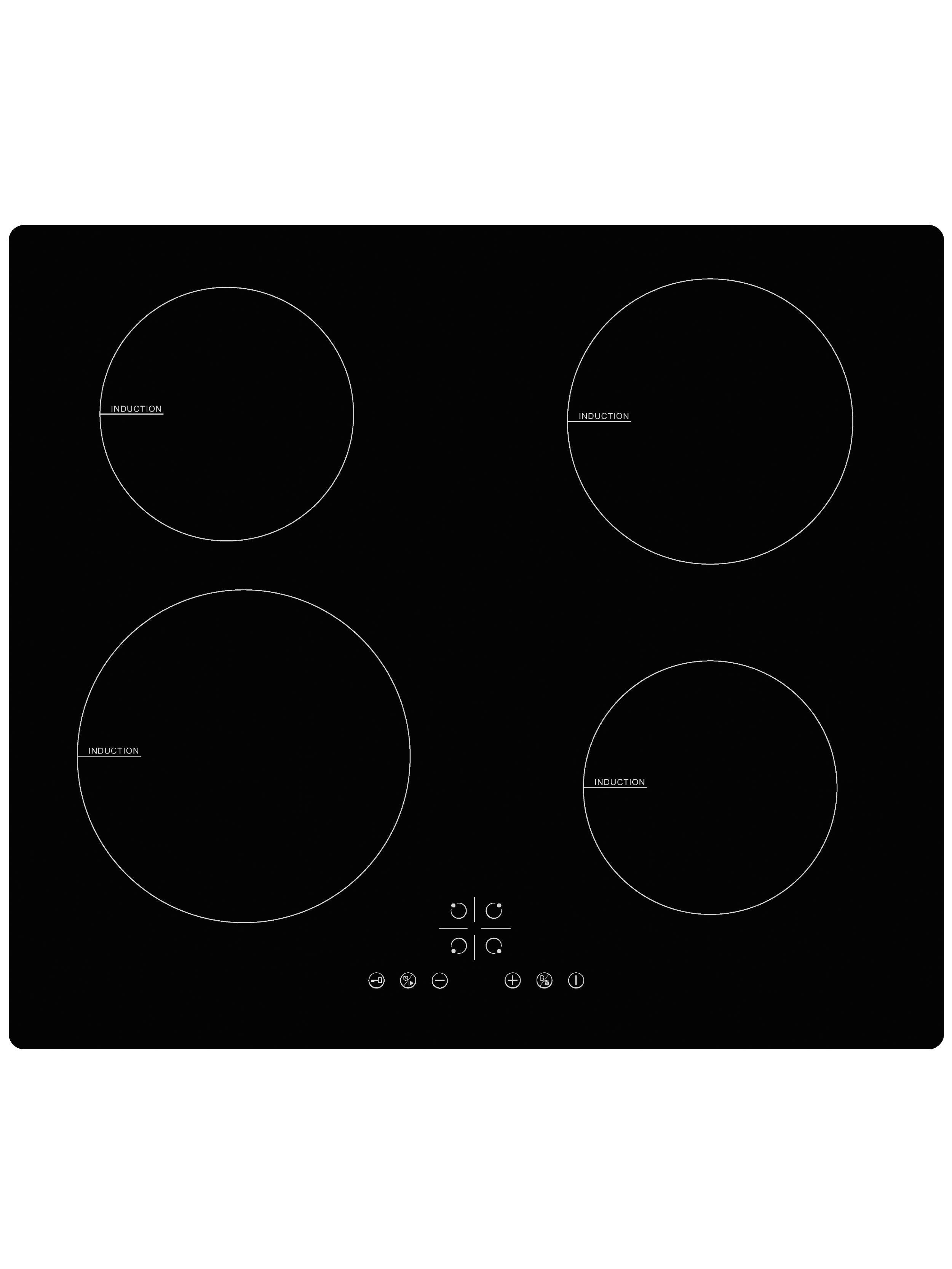 Econolux ART29206 60cm 13a Plug ECOboost Induction Hob